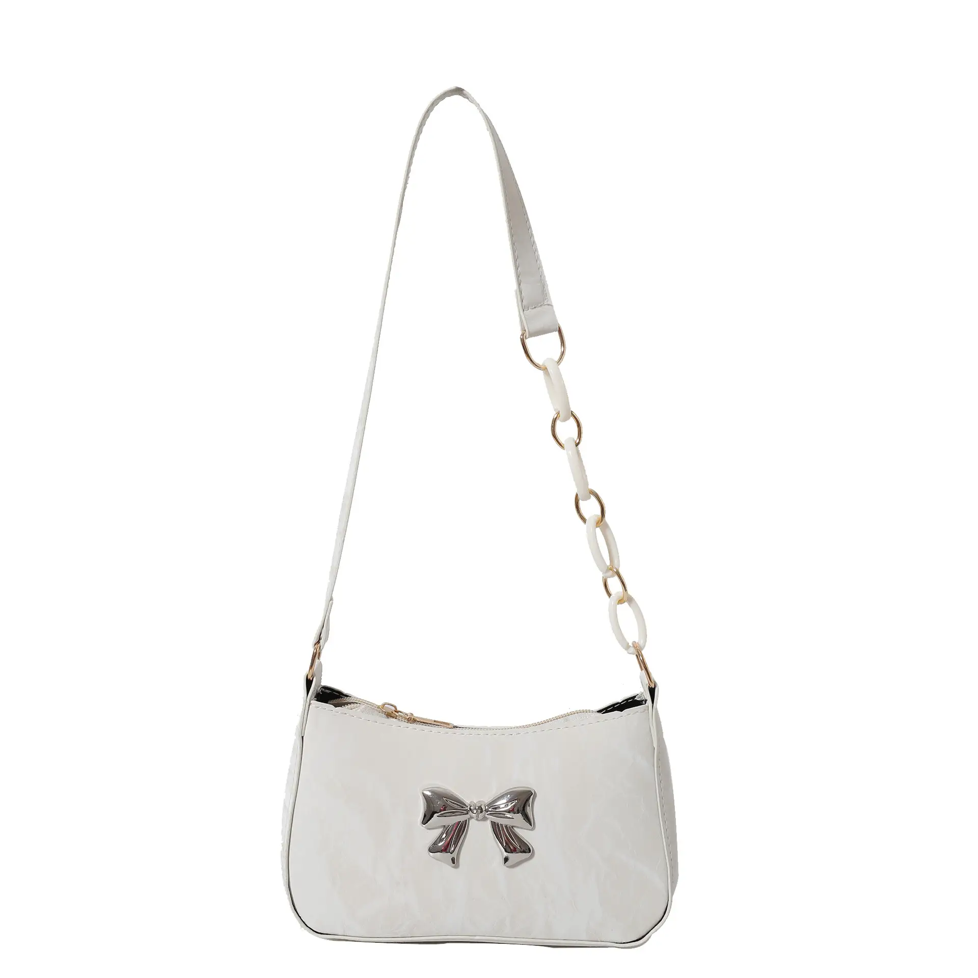 Black Bow Shoulder Bag for Women 2025 Spring