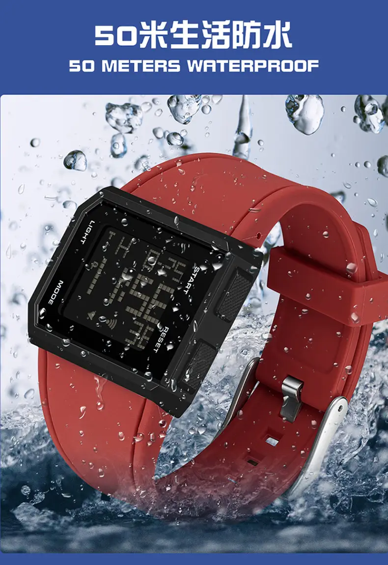 O'FANS Digital Watch Black 1159 Waterproof Sports Wear — feature 13