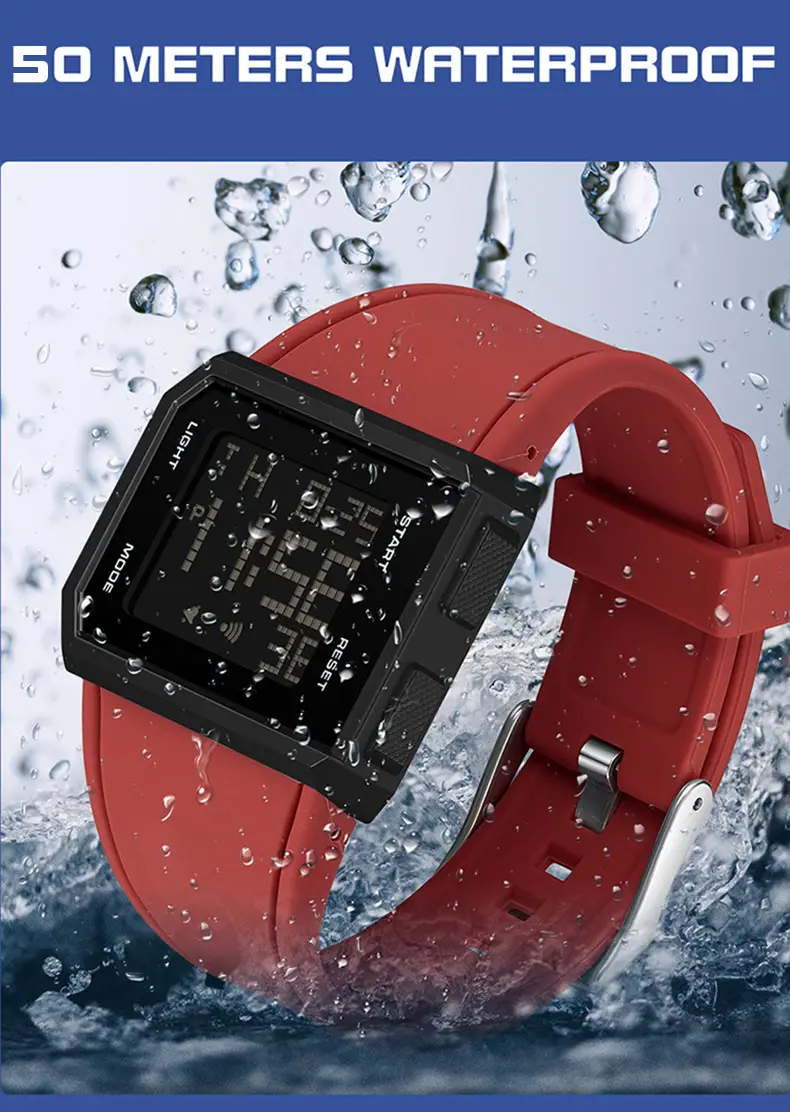 O'FANS Digital Watch Black 1159 Waterproof Sports Wear — feature 32