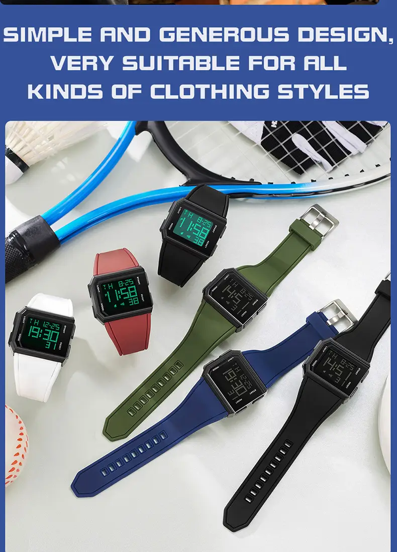 O'FANS Digital Watch Black 1159 Waterproof Sports Wear — feature 37