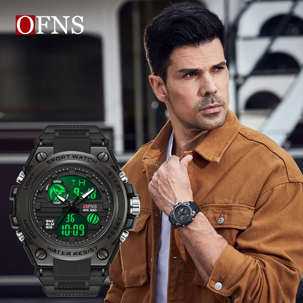 O'Fannie Black Multifunctional Waterproof Sports Watch - Image 5