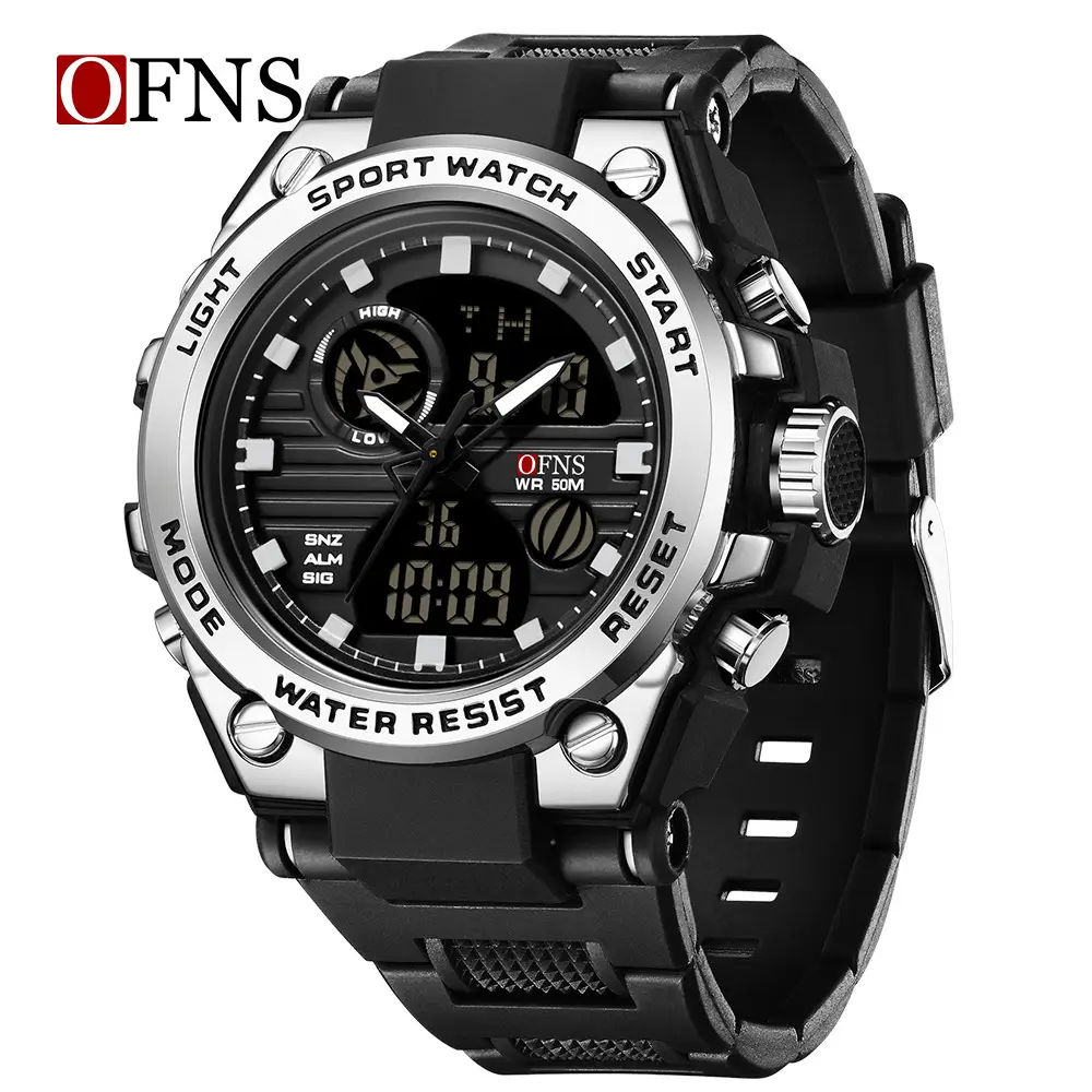 O'Fannie Black Multifunctional Waterproof Sports Watch - Image 3