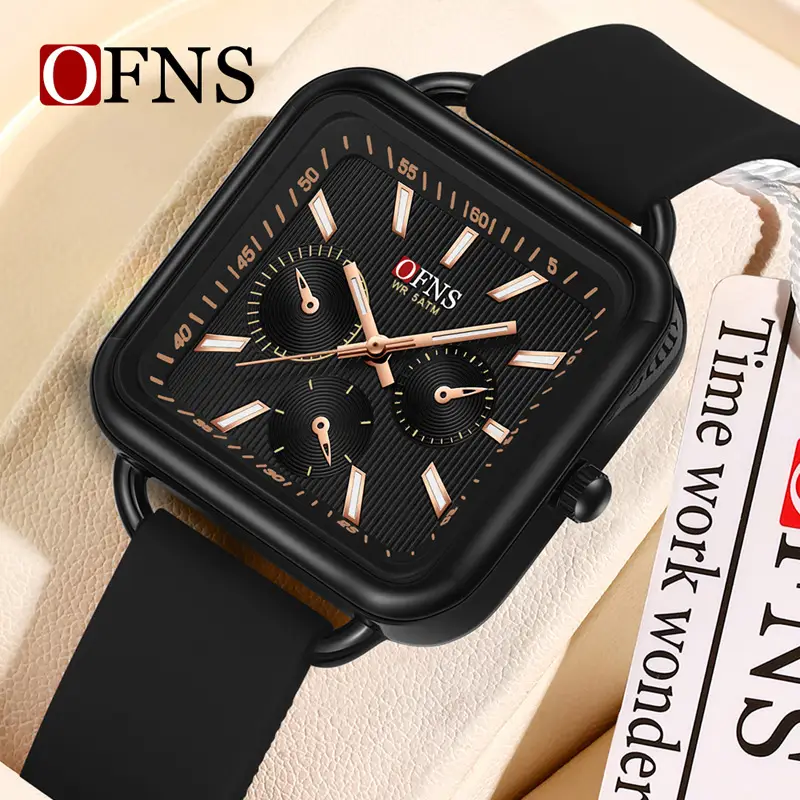 Ofns Quartz Watch Men Women Square Watch 16MM 240MM