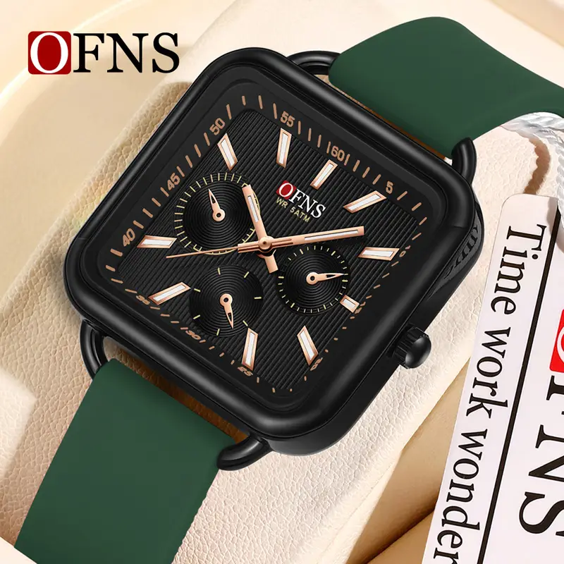 Ofns Quartz Watch Men Women Square Watch 16MM 240MM