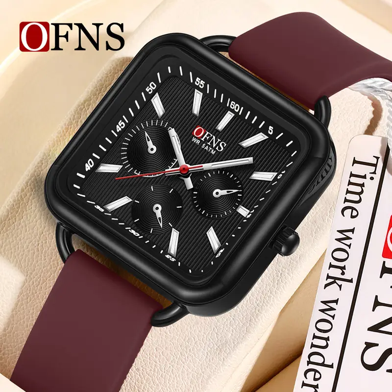 Ofns Quartz Watch Men Women Square Watch 16MM 240MM