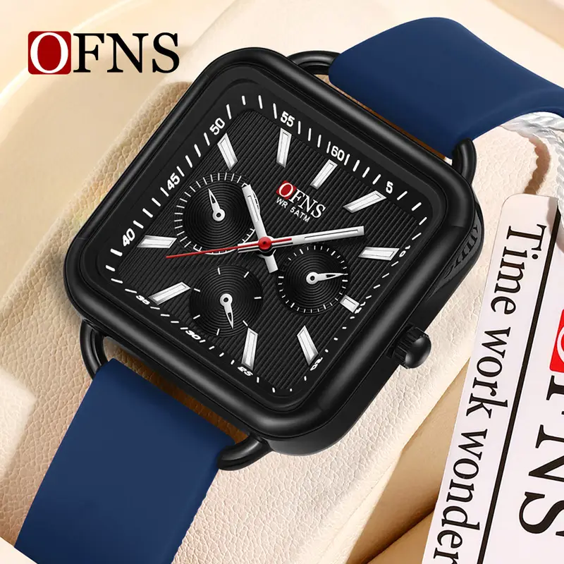 Ofns Quartz Watch Men Women Square Watch 16MM 240MM