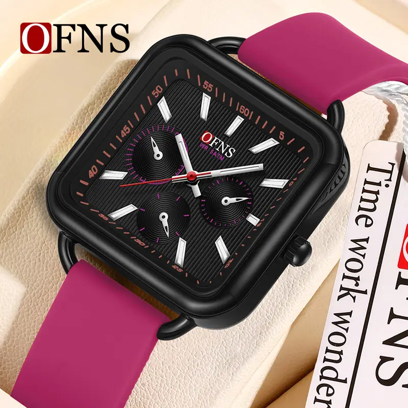 Ofns Quartz Watch Men Women Square Watch 16MM 240MM