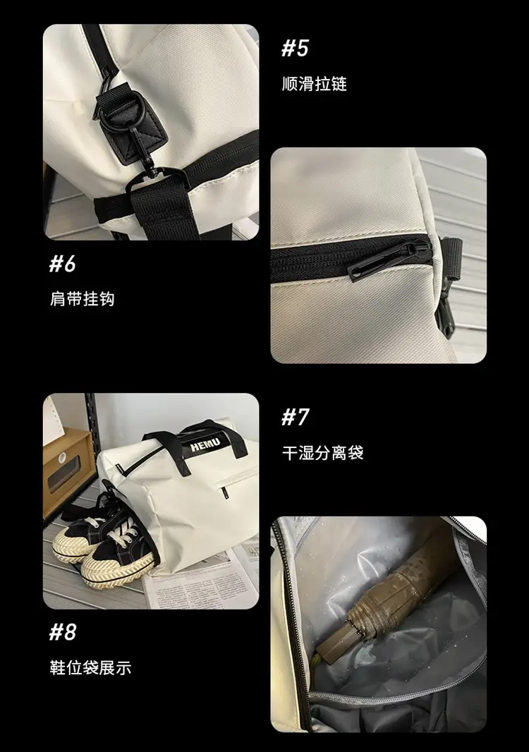 Large Capacity Travel Bag for Gym & Boarding Use — feature 37
