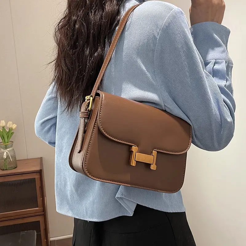 Women's Brown H-Back Crossbody Bag 2024