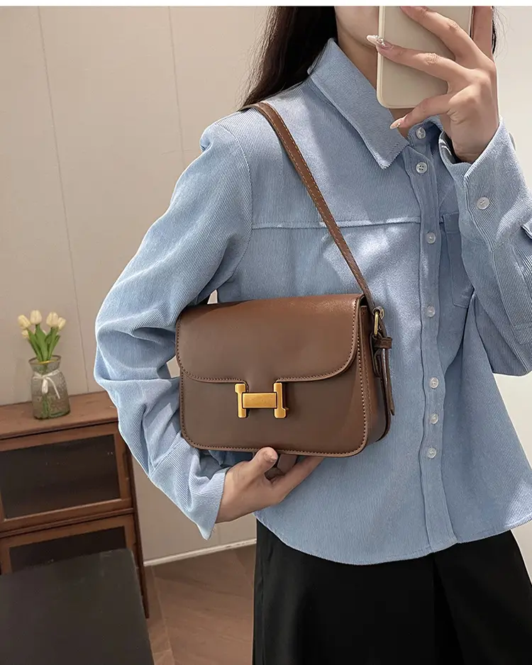 Women's Brown H-Back Crossbody Bag 2024 — feature 14