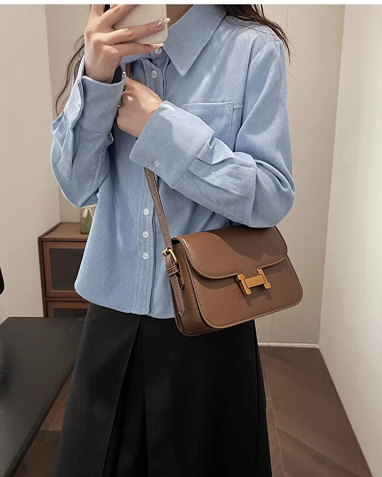 Women's Brown H-Back Crossbody Bag 2024 — feature 2