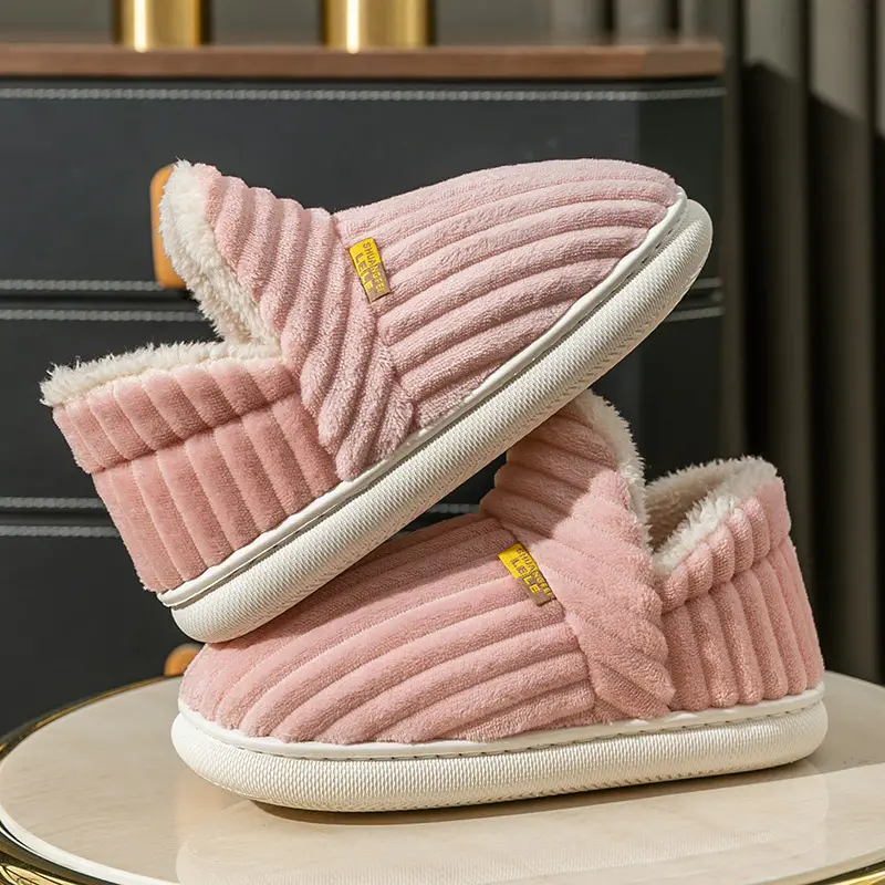 Autumn and Winter Cotton Slippers Bag with Men's Couple Indoor Home Warm Home Yuezi Wool Slippers Women's Winter Cotton Shoes