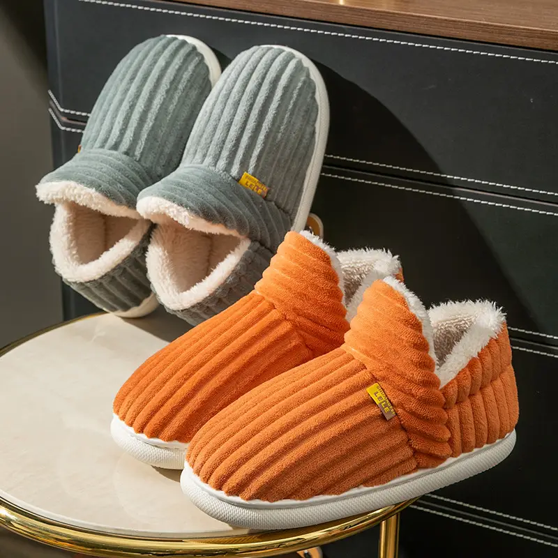 Autumn and Winter Cotton Slippers Bag with Men's Couple Indoor Home Warm Home Yuezi Wool Slippers Women's Winter Cotton Shoes