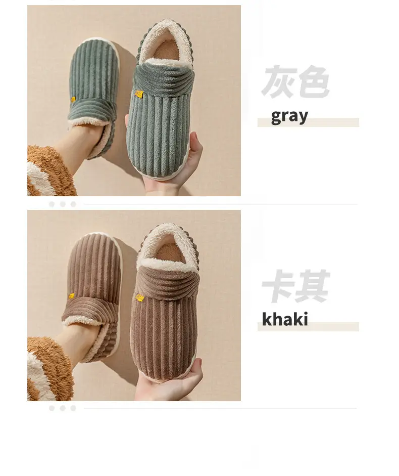 Autumn and Winter Cotton Slippers Bag with Men's Couple Indoor Home Warm Home Yuezi Wool Slippers Women's Winter Cotton Shoes — feature 15