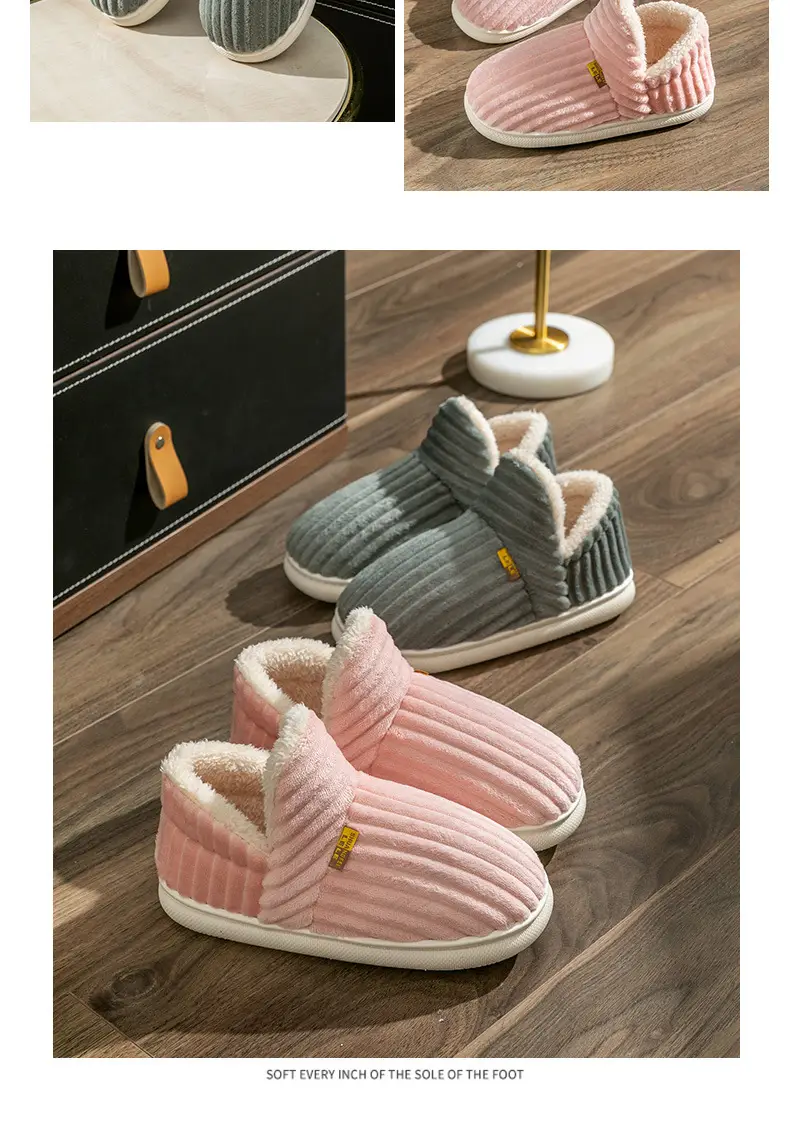 Autumn and Winter Cotton Slippers Bag with Men's Couple Indoor Home Warm Home Yuezi Wool Slippers Women's Winter Cotton Shoes — feature 17