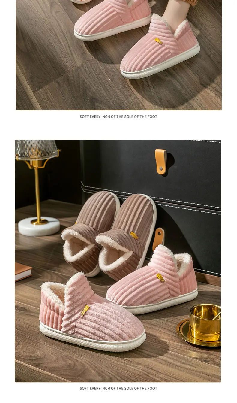 Autumn and Winter Cotton Slippers Bag with Men's Couple Indoor Home Warm Home Yuezi Wool Slippers Women's Winter Cotton Shoes — feature 19