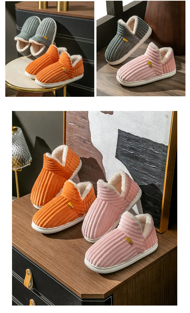 Autumn and Winter Cotton Slippers Bag with Men's Couple Indoor Home Warm Home Yuezi Wool Slippers Women's Winter Cotton Shoes — feature 20