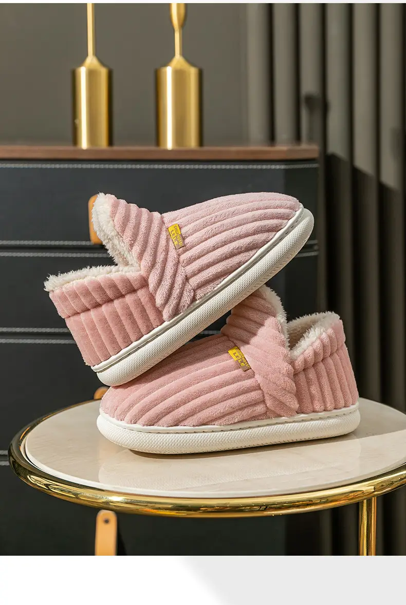 Autumn and Winter Cotton Slippers Bag with Men's Couple Indoor Home Warm Home Yuezi Wool Slippers Women's Winter Cotton Shoes — feature 6