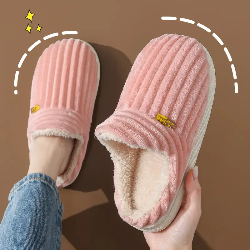 Autumn and Winter Cotton Slippers Bag with Men's Couple Indoor Home Warm Home Yuezi Wool Slippers Women's Winter Cotton Shoes