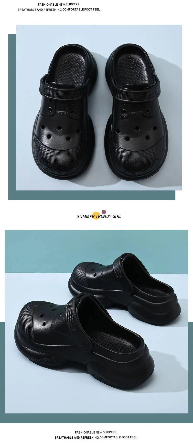 Classic Cloud Thick Sole Shoes Women's Cute Sweet Baotou Beach Sandals Women's Cross-border Wholesale — feature 13
