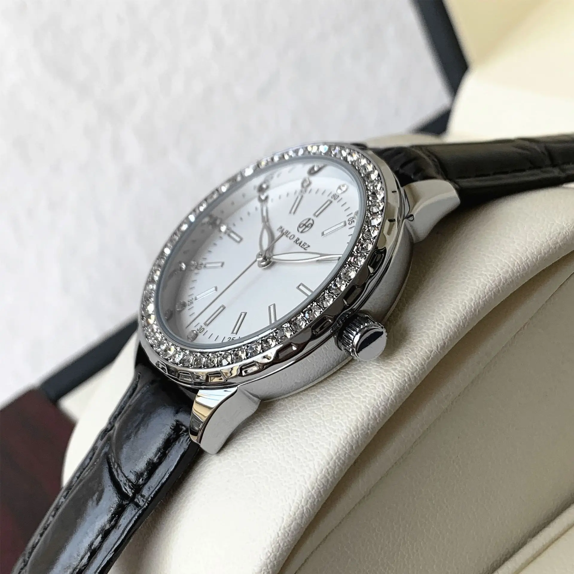Luxury Rhinestone Ladies Watch Black Belt Quartz Waterproof - Image 8
