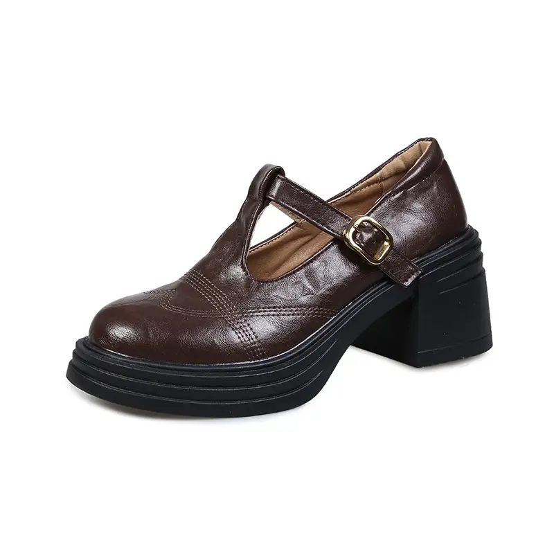 Mary Jane Small Leather Shoes Women's 2024 New Autumn French Japanese Jk Uniform Shoes Student British Style High Heeled Shoes - Image 7