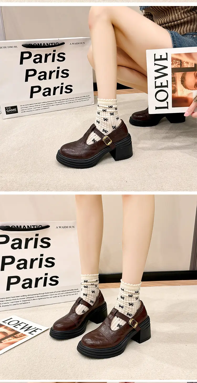 Mary Jane Small Leather Shoes Women's 2024 New Autumn French Japanese Jk Uniform Shoes Student British Style High Heeled Shoes — feature 16