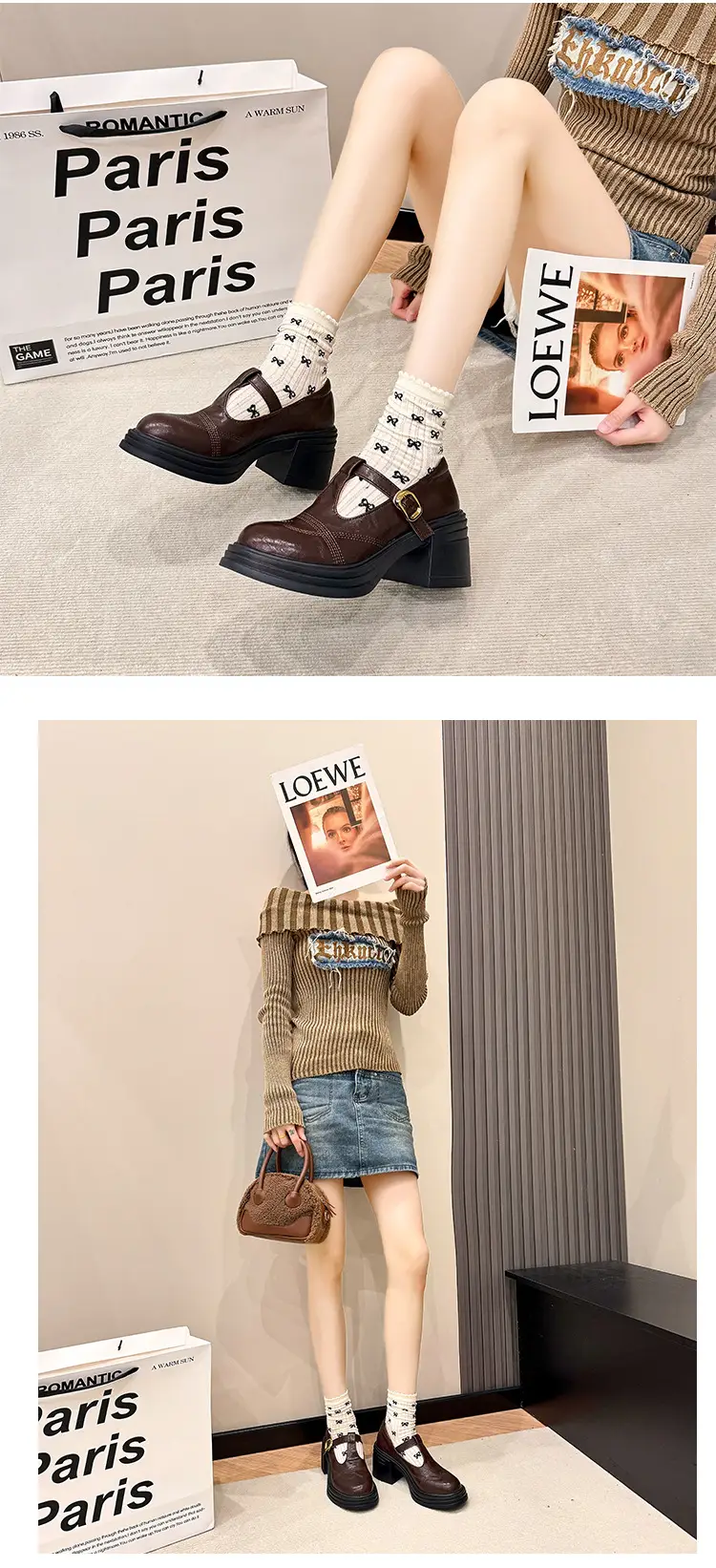 Mary Jane Small Leather Shoes Women's 2024 New Autumn French Japanese Jk Uniform Shoes Student British Style High Heeled Shoes — feature 18