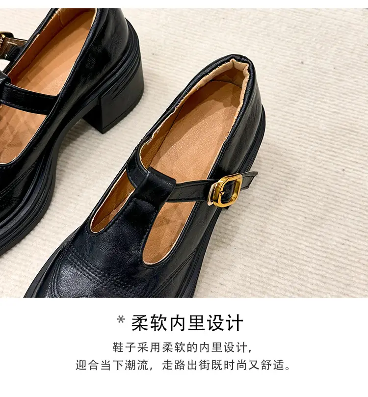 Mary Jane Small Leather Shoes Women's 2024 New Autumn French Japanese Jk Uniform Shoes Student British Style High Heeled Shoes — feature 7