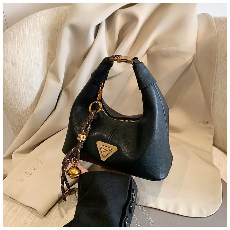 Brown Leather Shoulder Bag with Chain Strap for Women — feature 23