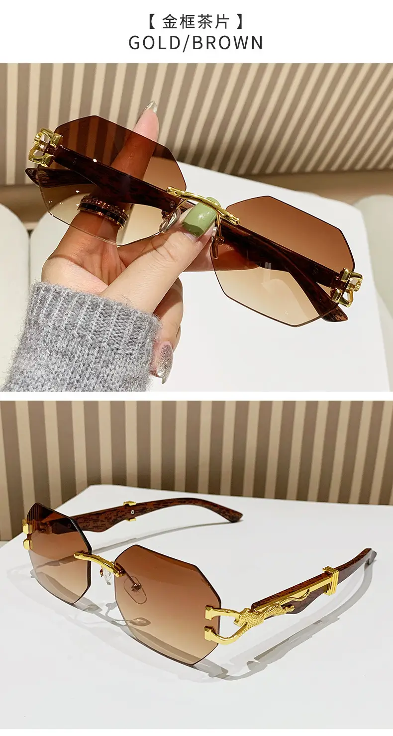 Vintage Wood Grain Sunglasses for Men European American Driving β feature 12