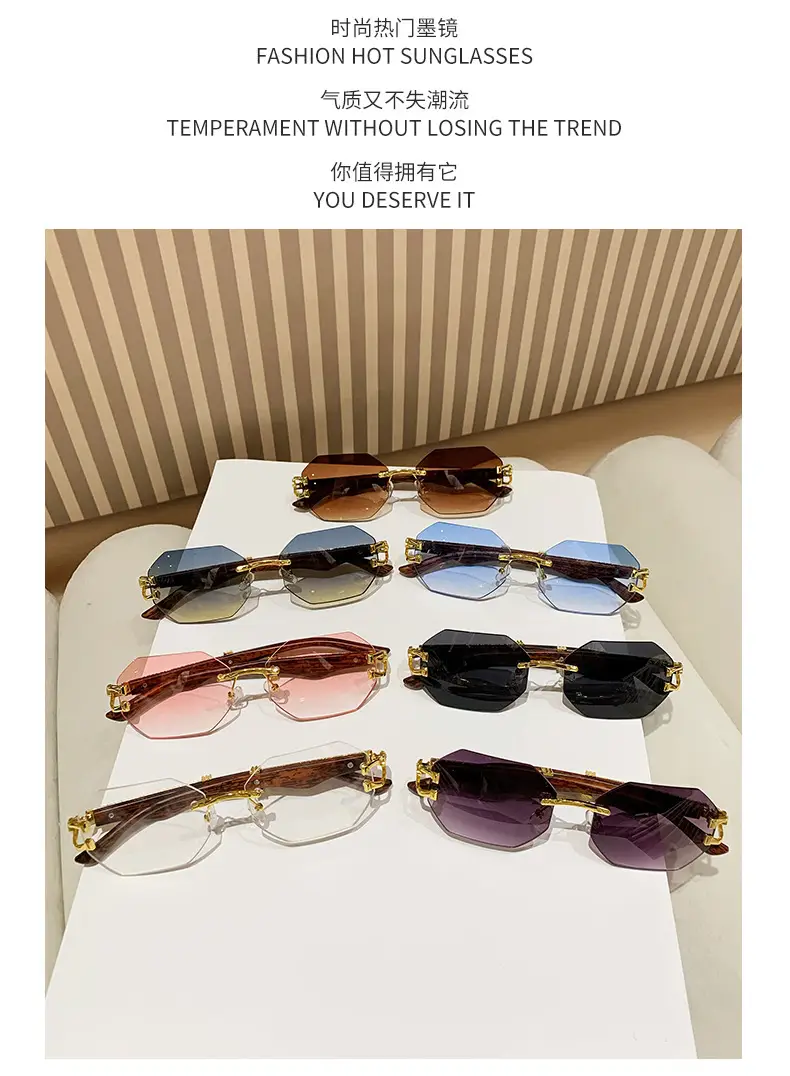Vintage Wood Grain Sunglasses for Men European American Driving β feature 2