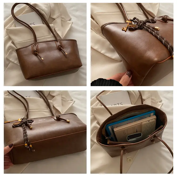 Women's Retro Texturistic Shoulder Bag 2024 — feature 9