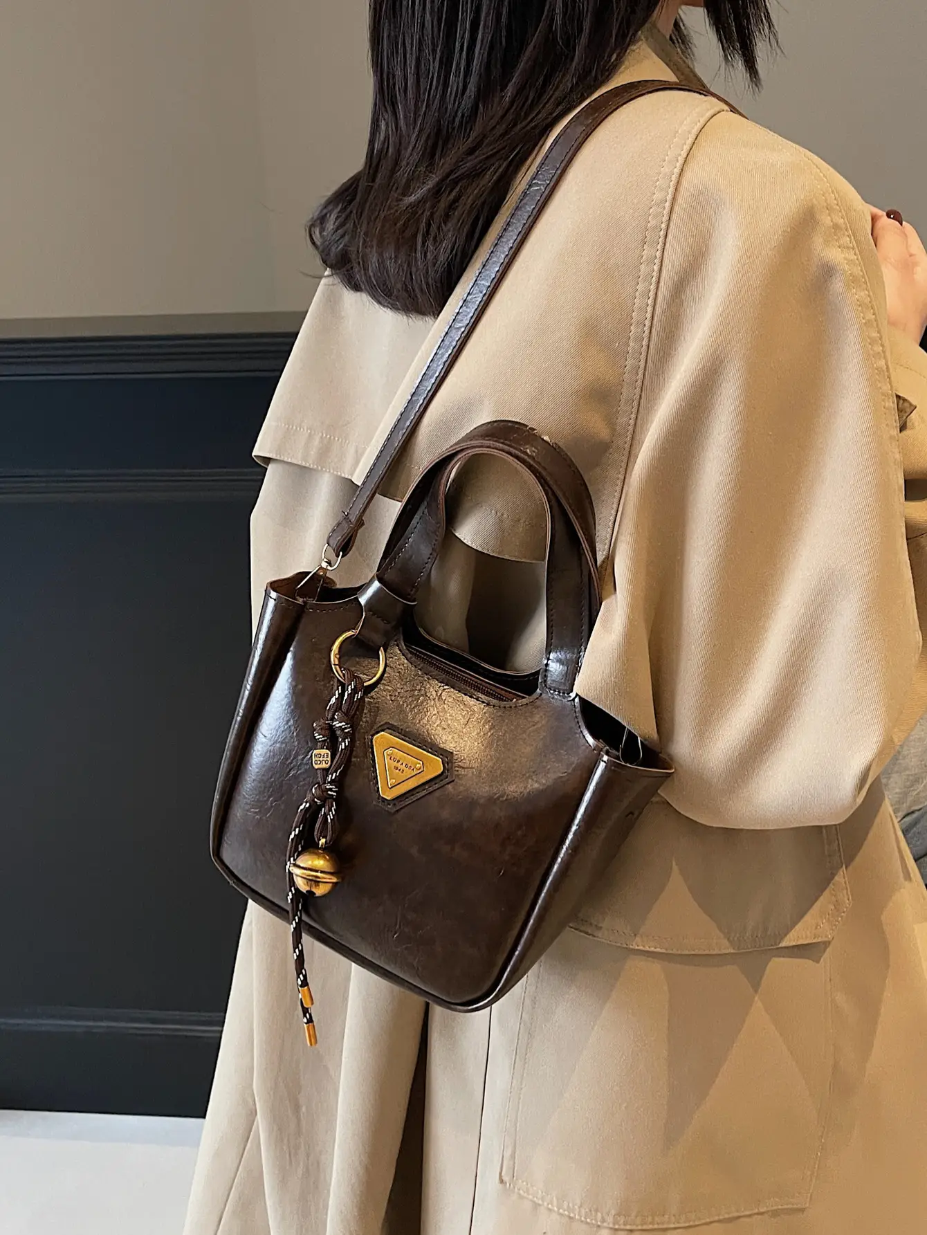 Women's Vintage Brown Shoulder Crossbody Bag 2024 - Image 4