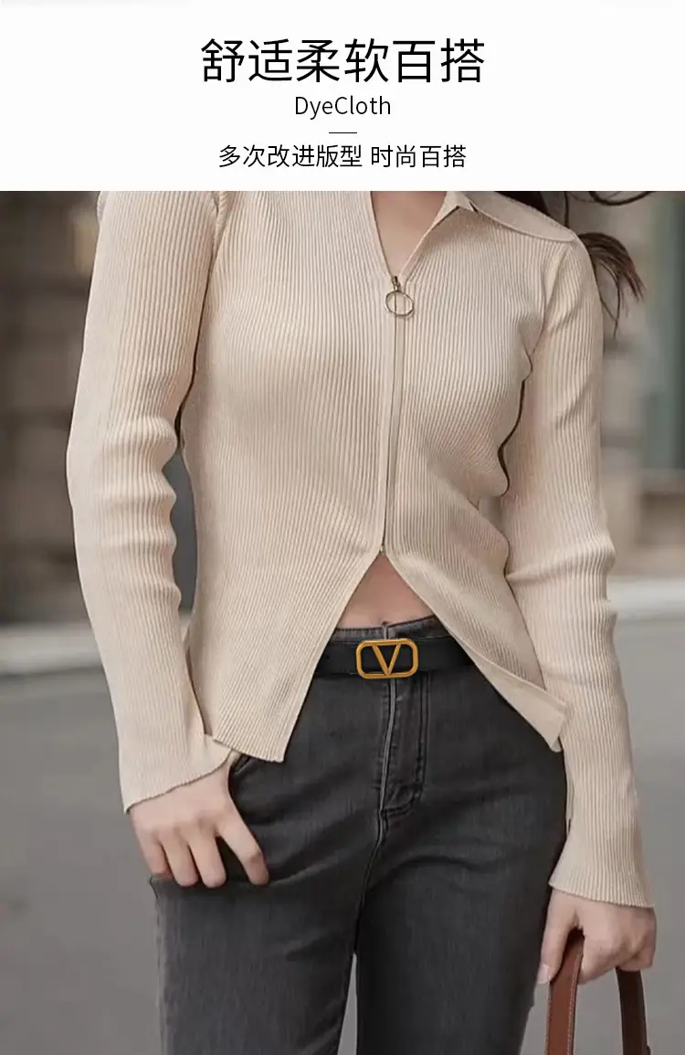 Women's V-Braceled Genuine Leather Belt Tan — feature 9