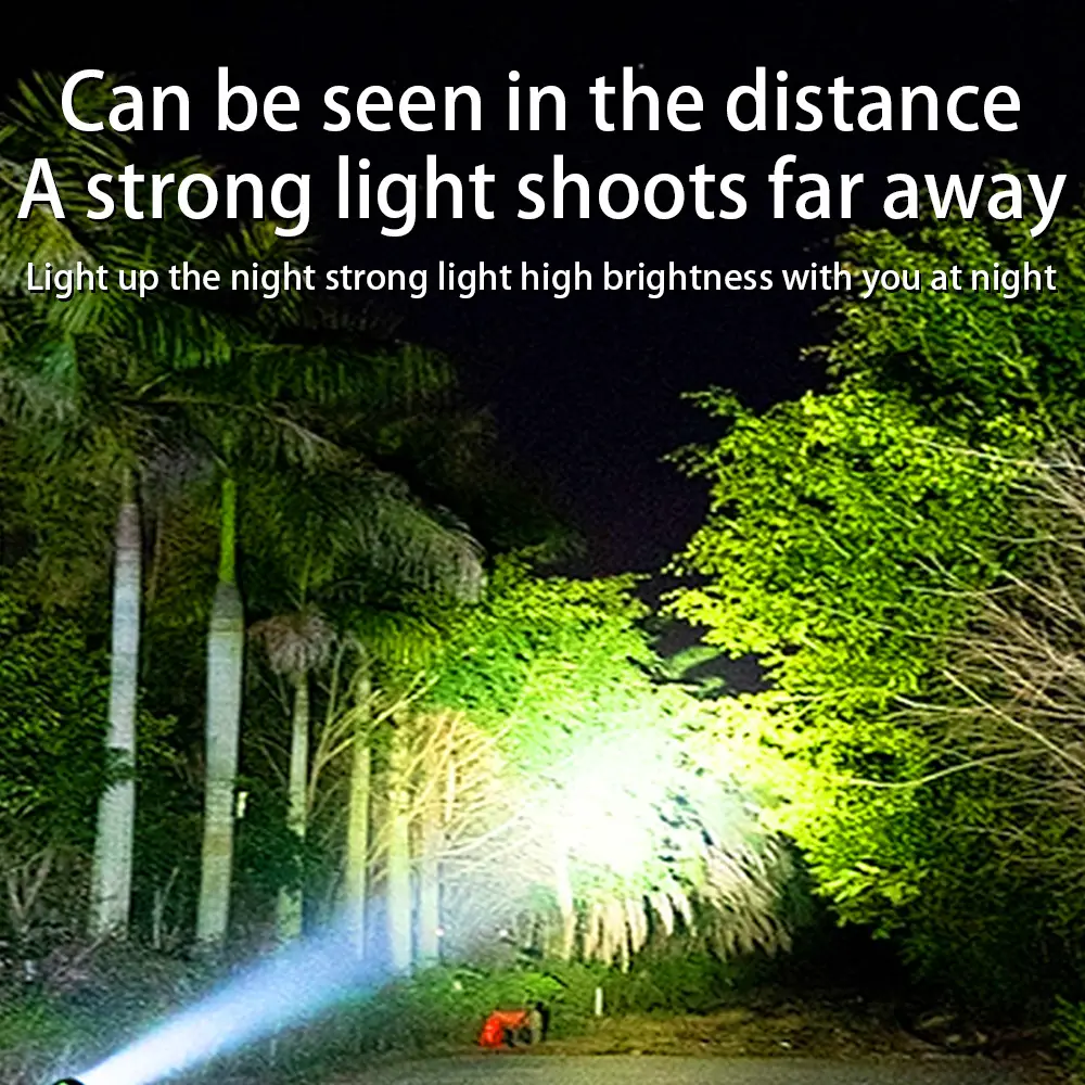 Telescopic Laser Gun Strong Flashlight Yellow White Dual Focus — feature 2
