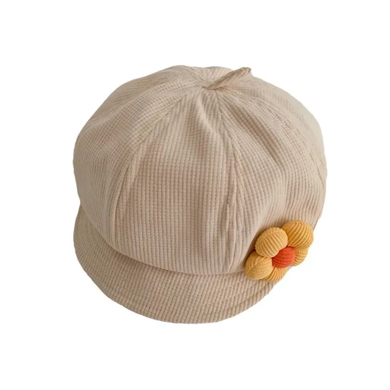 Black Cotton Flower Girl Hat for Girls Winter - Image 9