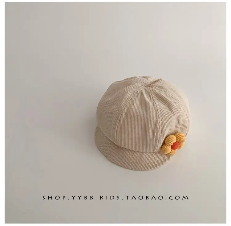 Black Cotton Flower Girl Hat for Girls Winter — feature 12