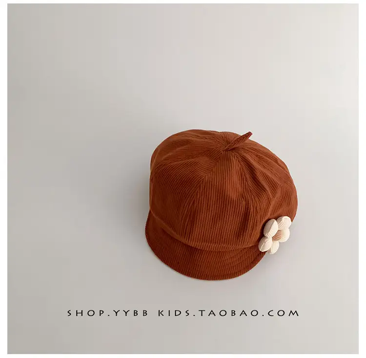 Black Cotton Flower Girl Hat for Girls Winter — feature 14