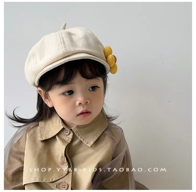 Black Cotton Flower Girl Hat for Girls Winter — feature 5
