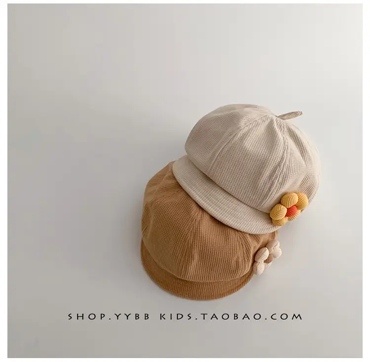 Black Cotton Flower Girl Hat for Girls Winter — feature 7