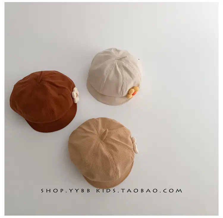 Black Cotton Flower Girl Hat for Girls Winter — feature 9