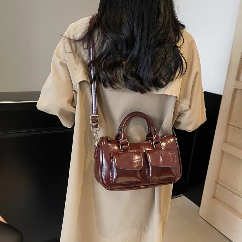 Black Crossbody Bag for Women 2026 Retro Square Design - Image 7