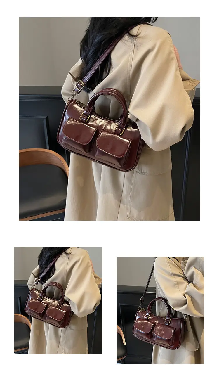 Black Crossbody Bag for Women 2026 Retro Square Design — feature 14