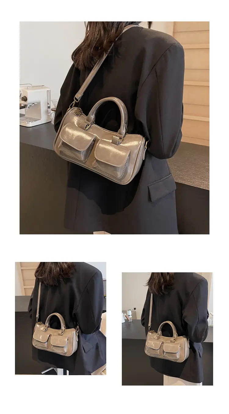 Black Crossbody Bag for Women 2026 Retro Square Design — feature 15