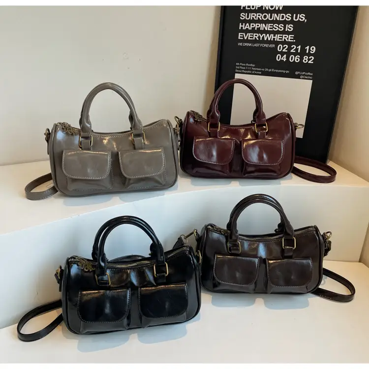 Black Crossbody Bag for Women 2026 Retro Square Design — feature 16