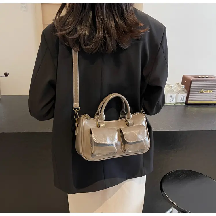 Black Crossbody Bag for Women 2026 Retro Square Design — feature 24