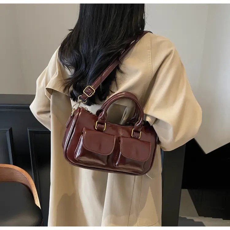 Black Crossbody Bag for Women 2026 Retro Square Design — feature 27