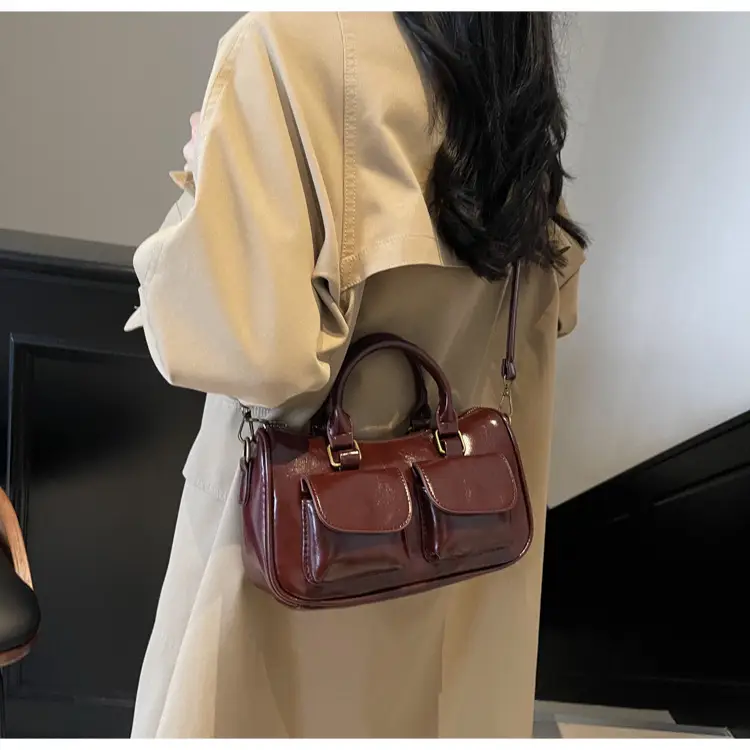 Black Crossbody Bag for Women 2026 Retro Square Design — feature 30