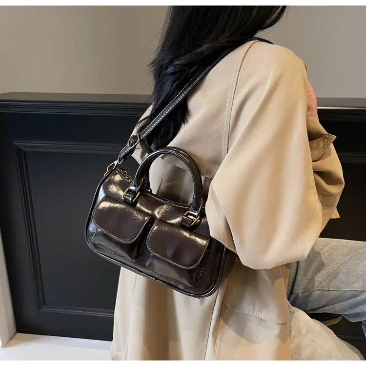 Black Crossbody Bag for Women 2026 Retro Square Design — feature 32